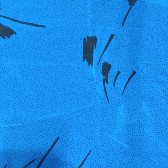Vintage 80s Abstract Brushstroke Fabric 2.5 Yards Deadstock Made in Japan Poly